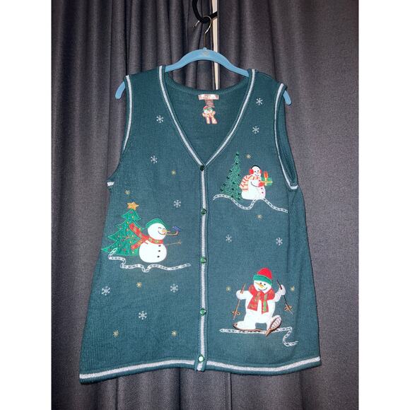 Ugly Christmas Sweater Xmas Size Large Vest - Picture 1 of 3